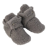 Load image into Gallery viewer, Robeez Sherpa Baby Booties in Grey Blue : Sizes 0/3 to 6/12M
