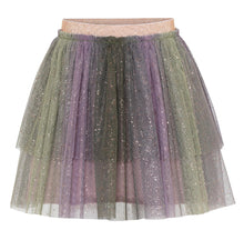 Load image into Gallery viewer, Minymo Sparkly Tulle Skirt in Olive/Mulberry : Size 24M to 8 Years
