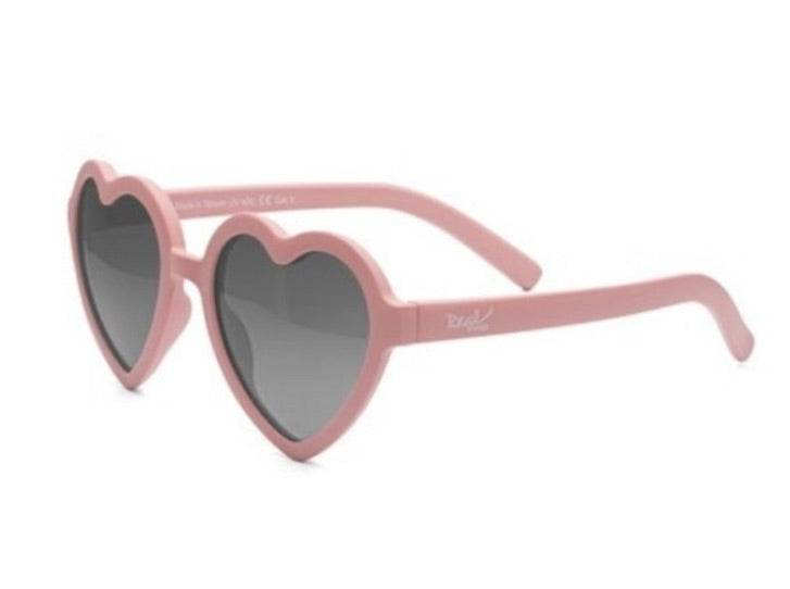 Real Shades “Heart” Sunglasses in Rose Tan : Size Toddler 4+