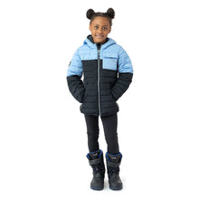 Load image into Gallery viewer, Nano Puffer Jacket in Black/Blue: Size 12M to 14 Years
