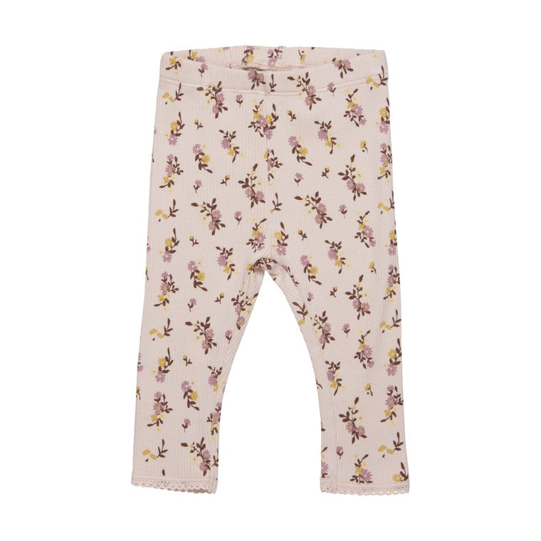 Minymo Baby Girl Floral Ribbed Leggings: Sizes NB to 24M