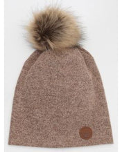 Load image into Gallery viewer, Calikids PomPom Toque In Marled Beige Size Junior And Toddler
