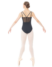 Load image into Gallery viewer, Mondor Multi Strap with Ruching Leotard in Black : Size S to LG (style #3635)
