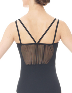 Mondor Multi Strap with Ruching Leotard in Black : Size S to LG (style #3635)