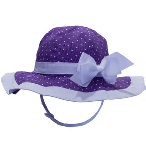 Calikids Baby Girl 50+ UV Reversible Wide Brim Sunhat with Bow 2 Colour Styles