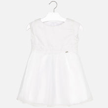 Load image into Gallery viewer, Mayoral Girls White Jaquard Special Occasion Dress : Size 2 to 9
